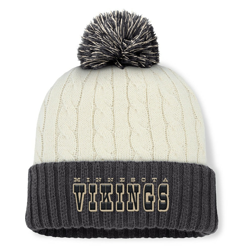 Women's Coaxial Cuffed Knit Hat with Pom - Minnesota Vikings Hats