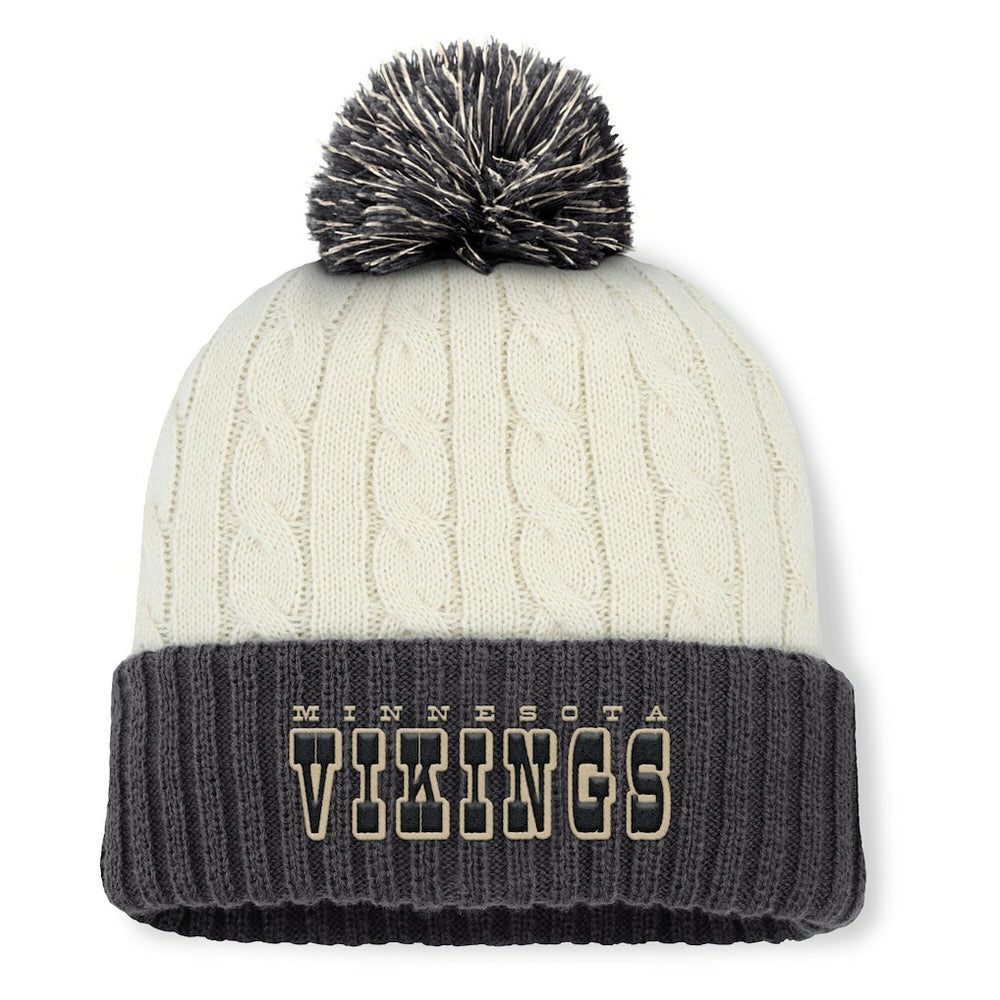 Women's Coaxial Cuffed Knit Hat with Pom - Minnesota Vikings Hats
