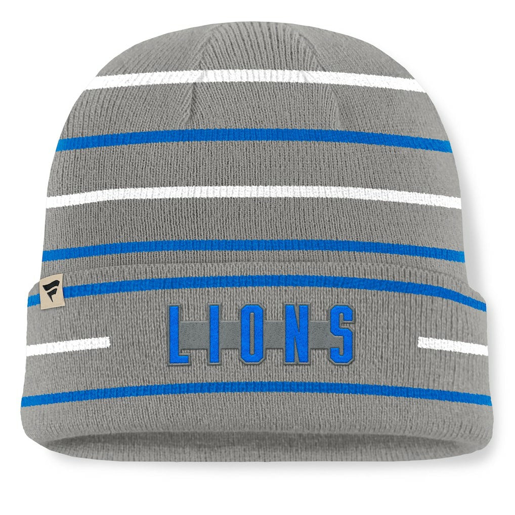 Throwback Yard Lines Cuffed Knit Hat - Detroit Lions Hats