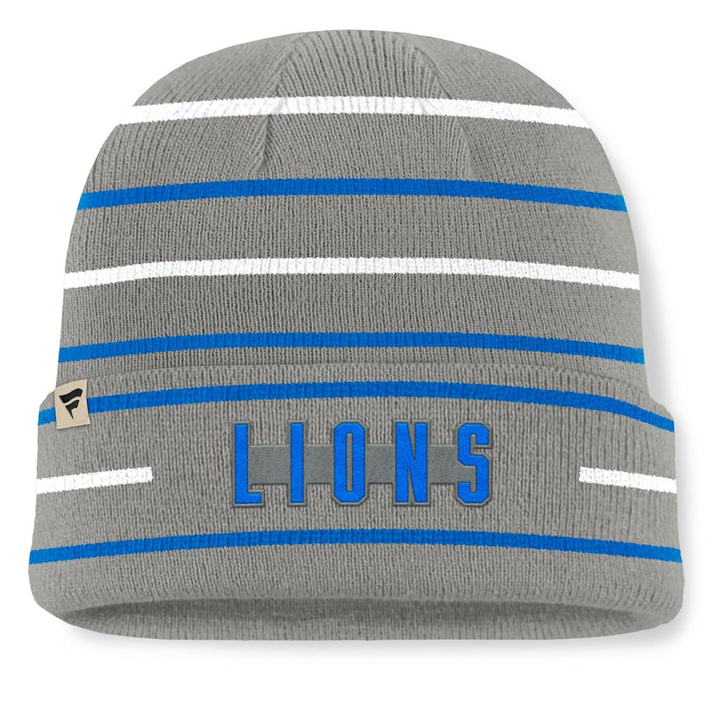Throwback Yard Lines Cuffed Knit Hat - Detroit Lions Hats