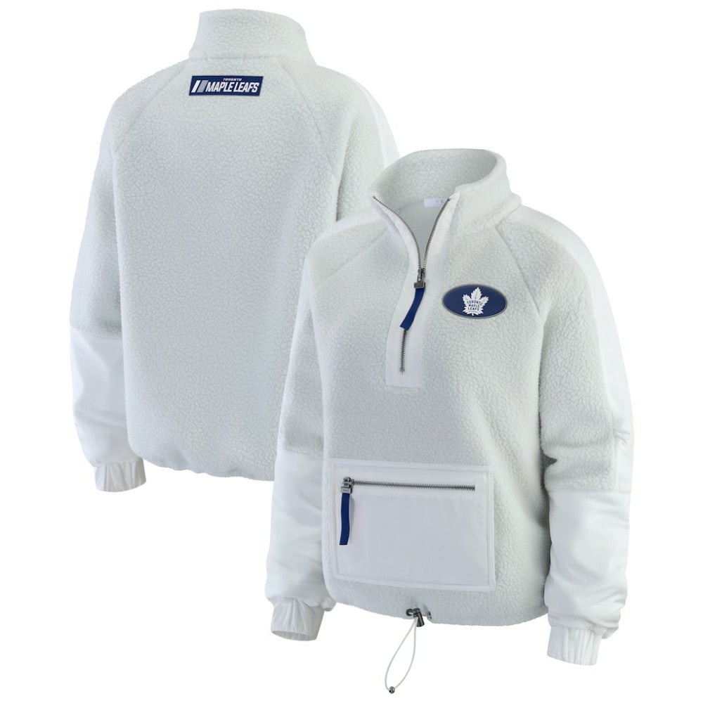 NHL Toronto Maple Leafs WEAR by Erin Andrews Women's Polar Fleece Quarter-Zip Jacket