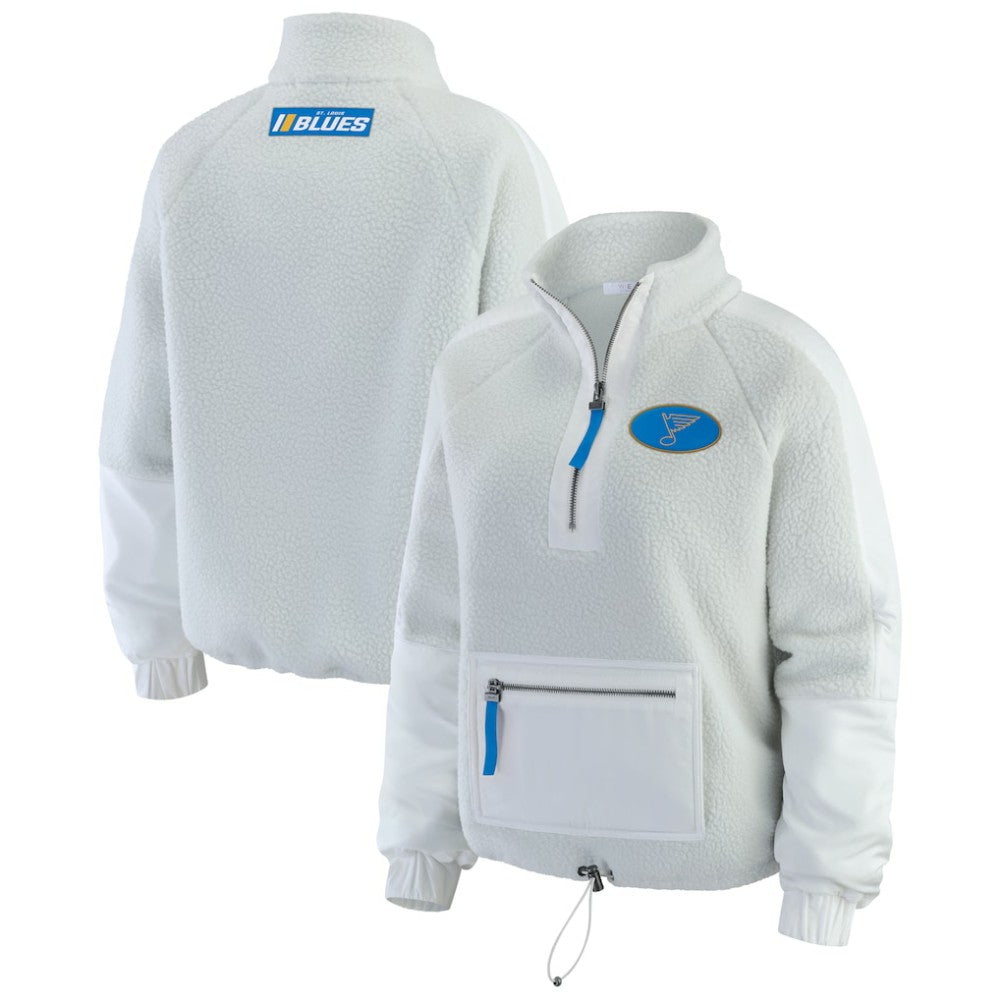 NHL St. Louis Blues WEAR by Erin Andrews Women's Polar Fleece Quarter-Zip Jacket