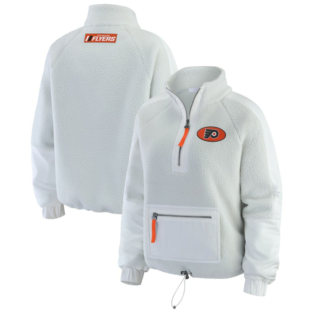 NHL Philadelphia Flyers WEAR by Erin Andrews Women's Polar Fleece Quarter-Zip Jacket
