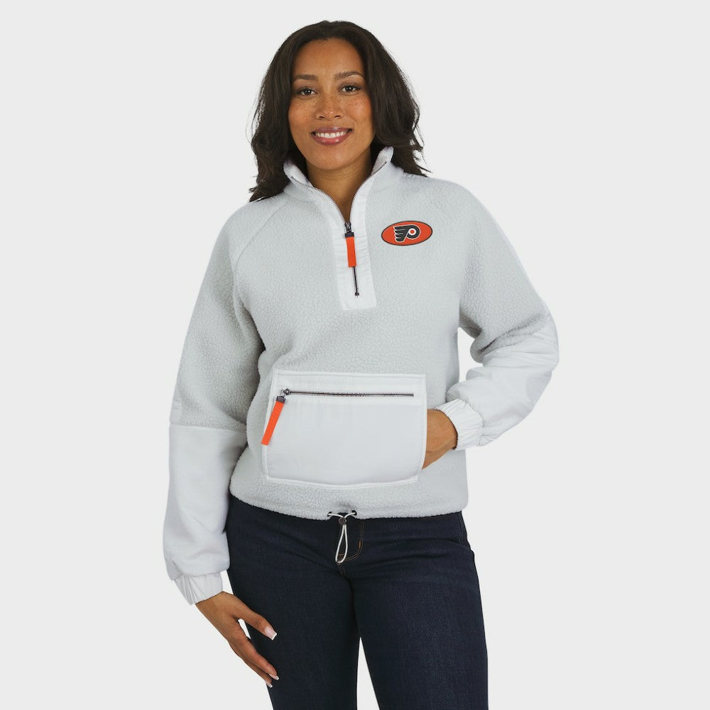 NHL Philadelphia Flyers WEAR by Erin Andrews Women's Polar Fleece Quarter-Zip Jacket