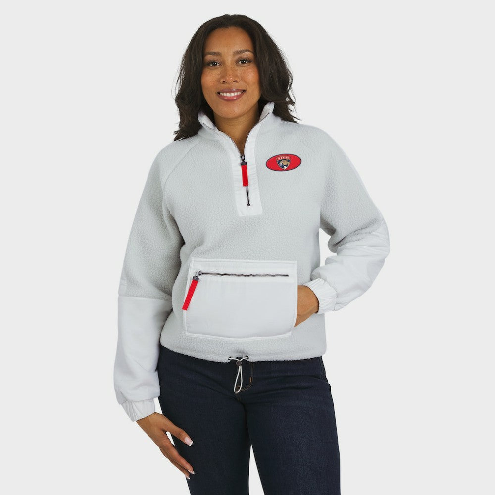 NHL Florida Panthers WEAR by Erin Andrews Women's Polar Fleece Quarter-Zip Jacket