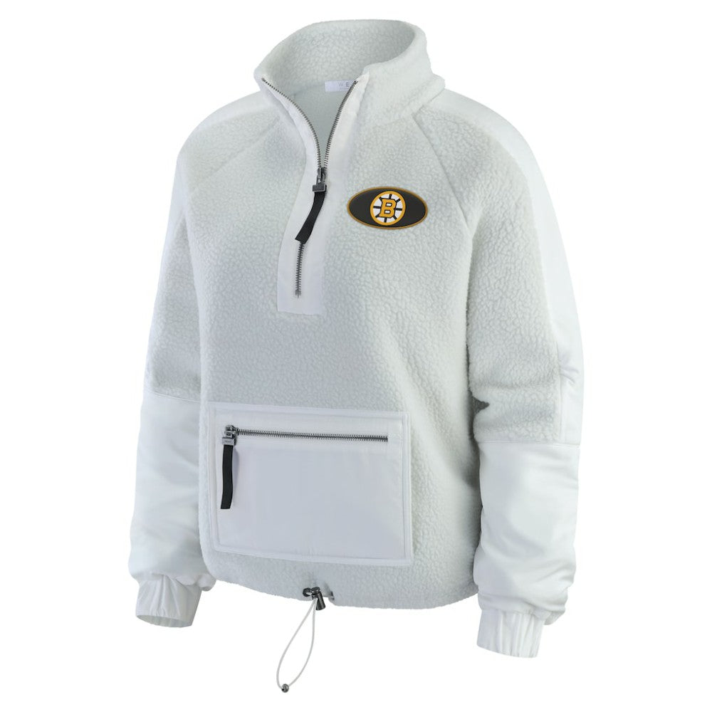 NHL Boston Bruins WEAR by Erin Andrews Women's Polar Fleece Quarter-Zip Jacket