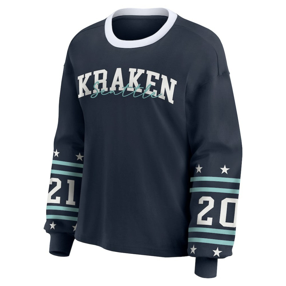 NHL Seattle Kraken WEAR by Erin Andrews Women's Long-Sleeve Sport T-Shirt