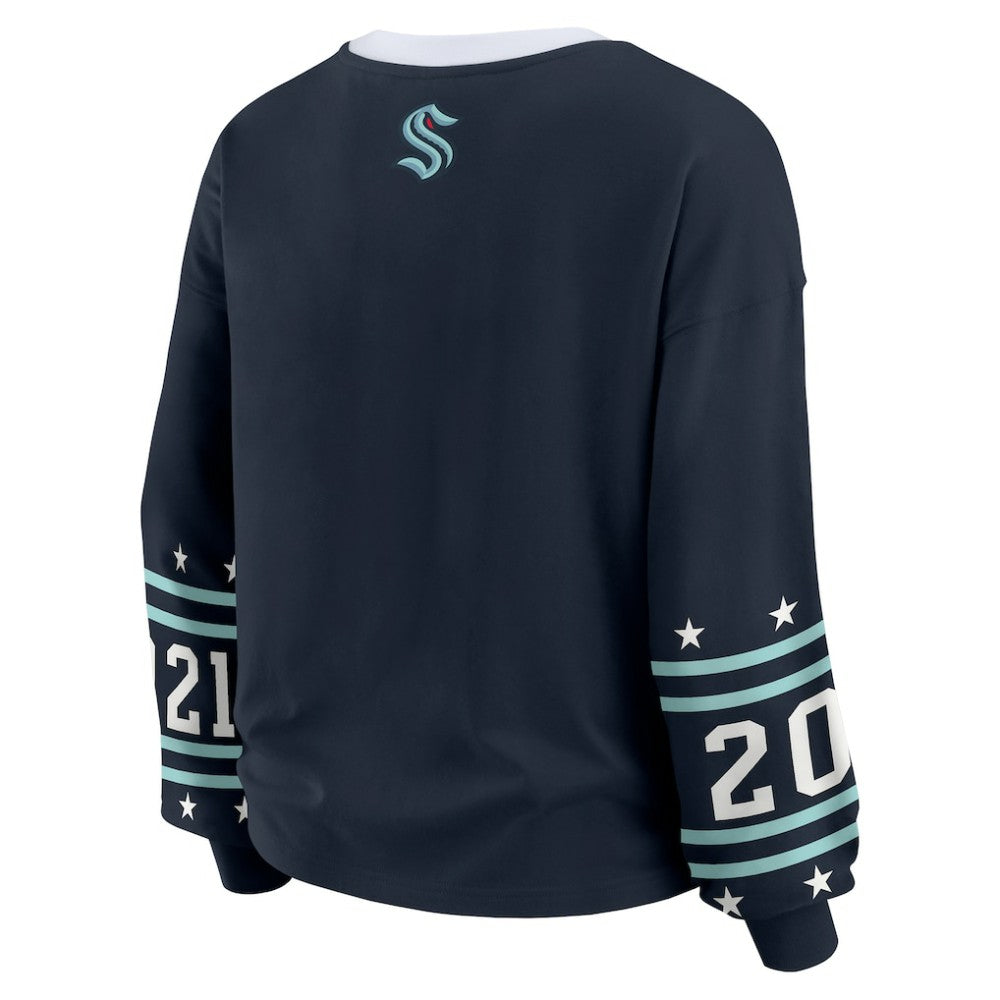 NHL Seattle Kraken WEAR by Erin Andrews Women's Long-Sleeve Sport T-Shirt