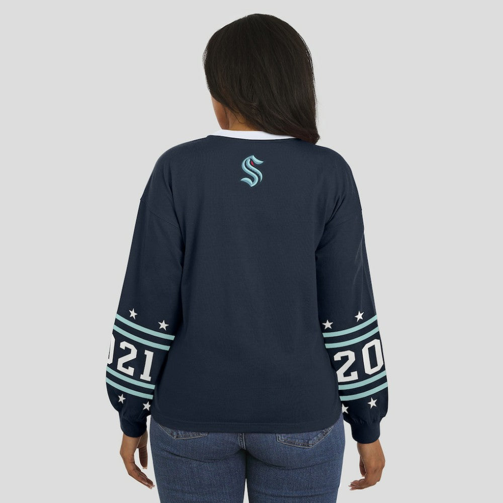 NHL Seattle Kraken WEAR by Erin Andrews Women's Long-Sleeve Sport T-Shirt