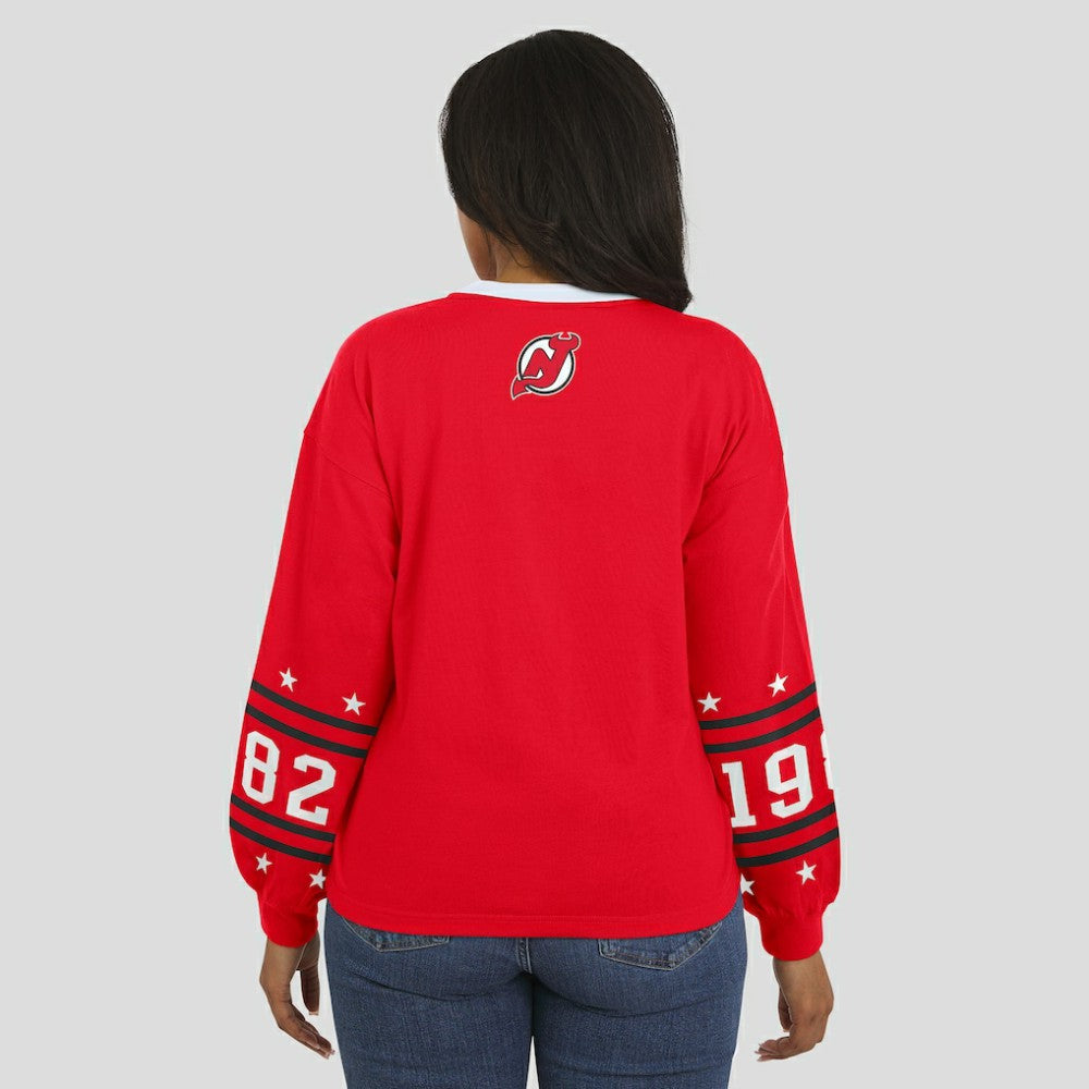 NHL New Jersey Devils WEAR by Erin Andrews Women's Long-Sleeve Sport T-Shirt