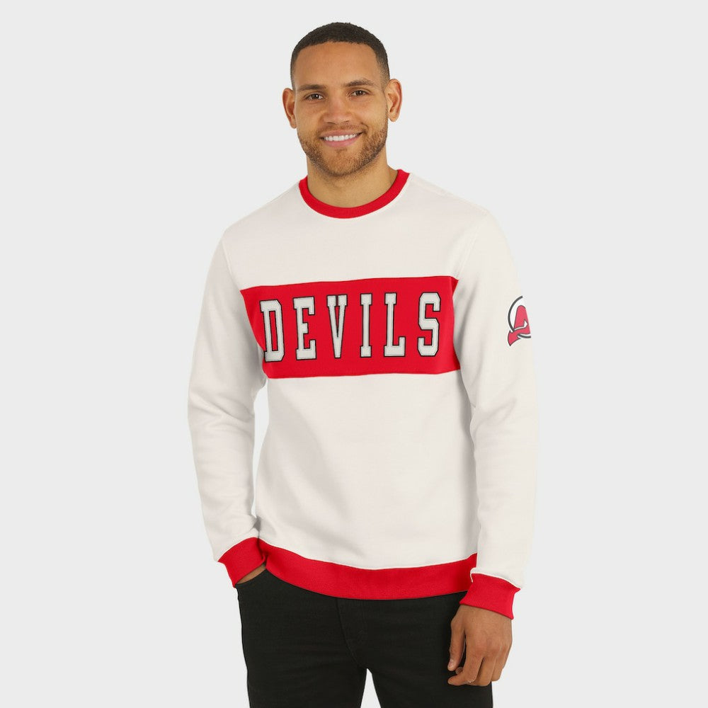 NHL New Jersey Devils Darius Rucker Collection by Fanatics Colorblock Pullover Sweatshirt