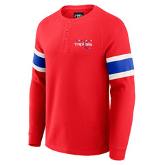 NHL Washington Capitals Darius Rucker Collection by Fanatics Waffle-Knit Raglan Long Sleeve Henley T-Shirt
