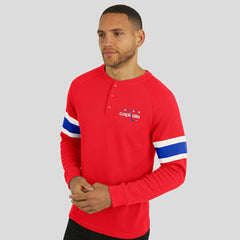 NHL Washington Capitals Darius Rucker Collection by Fanatics Waffle-Knit Raglan Long Sleeve Henley T-Shirt