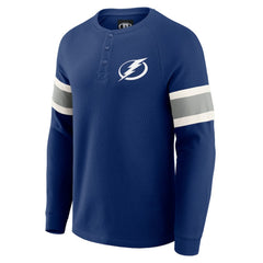 NHL Tampa Bay Lightning Darius Rucker Collection by Fanatics Waffle-Knit Raglan Long Sleeve Henley T-Shirt