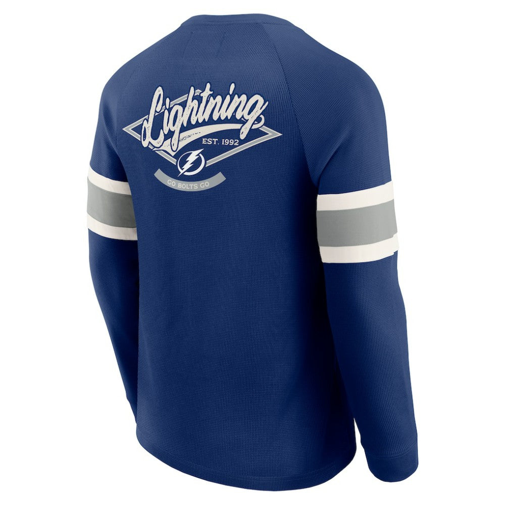 NHL Tampa Bay Lightning Darius Rucker Collection by Fanatics Waffle-Knit Raglan Long Sleeve Henley T-Shirt