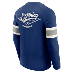 NHL Tampa Bay Lightning Darius Rucker Collection by Fanatics Waffle-Knit Raglan Long Sleeve Henley T-Shirt