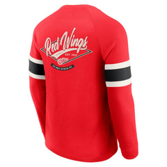 NHL Detroit Red Wings Darius Rucker Collection by Fanatics Waffle-Knit Raglan Long Sleeve Henley T-Shirt