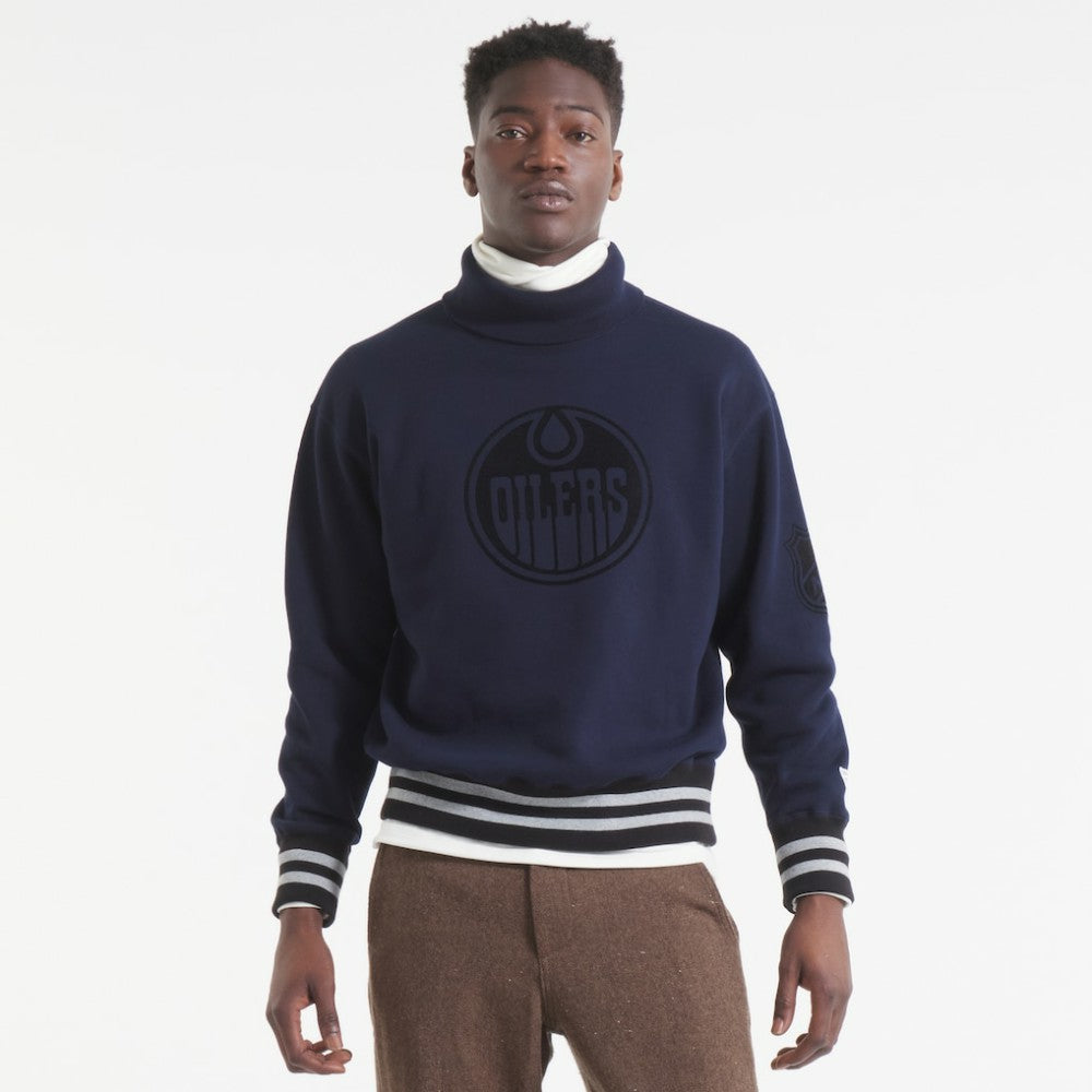 NHL Edmonton Oilers Todd Snyder by Fanatics Relaxed Canadian Fleece Turtleneck