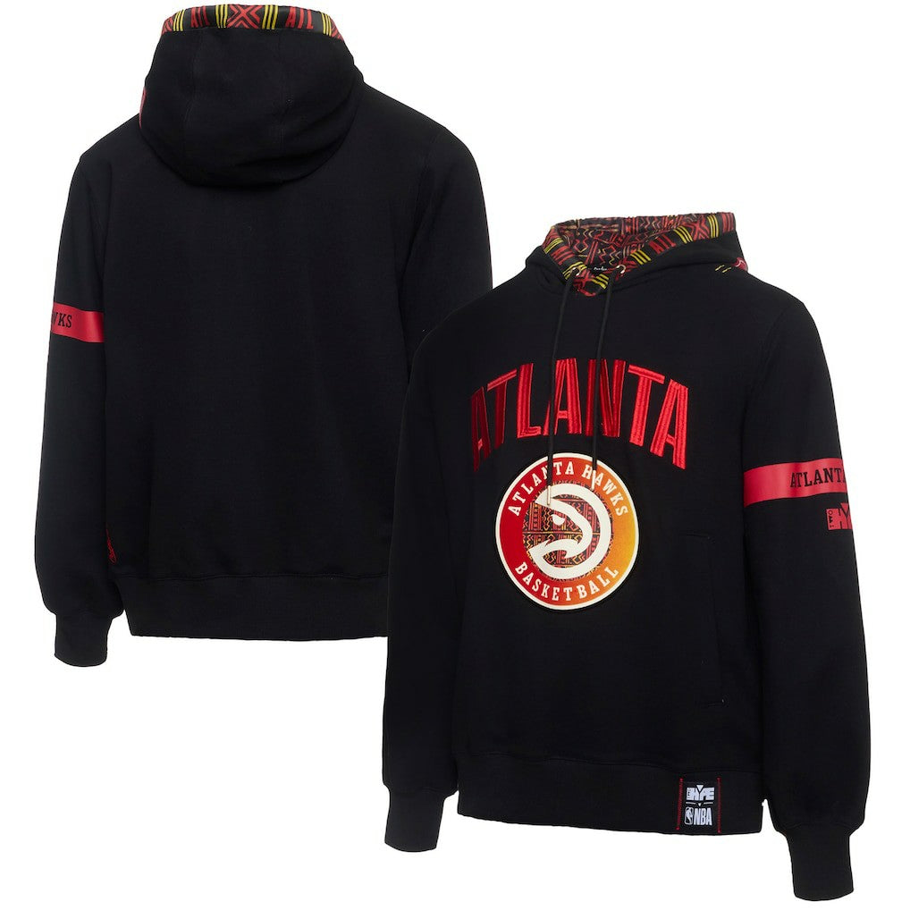 Atlanta Hawks NBA x Two Hype Culture & Hoops Collection Premium Pullover Hoodie - Black shop
