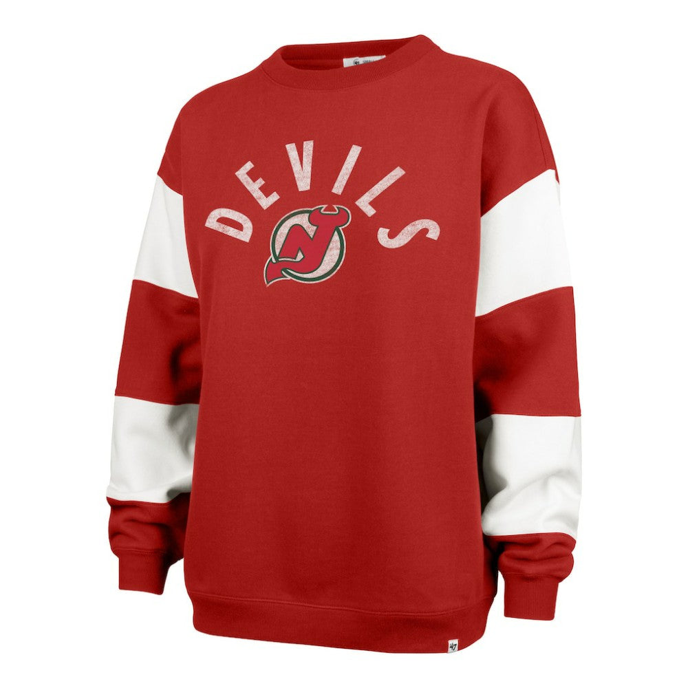 NHL New Jersey Devils '47 Women's Eephus Barred Pullover Sweatshirt