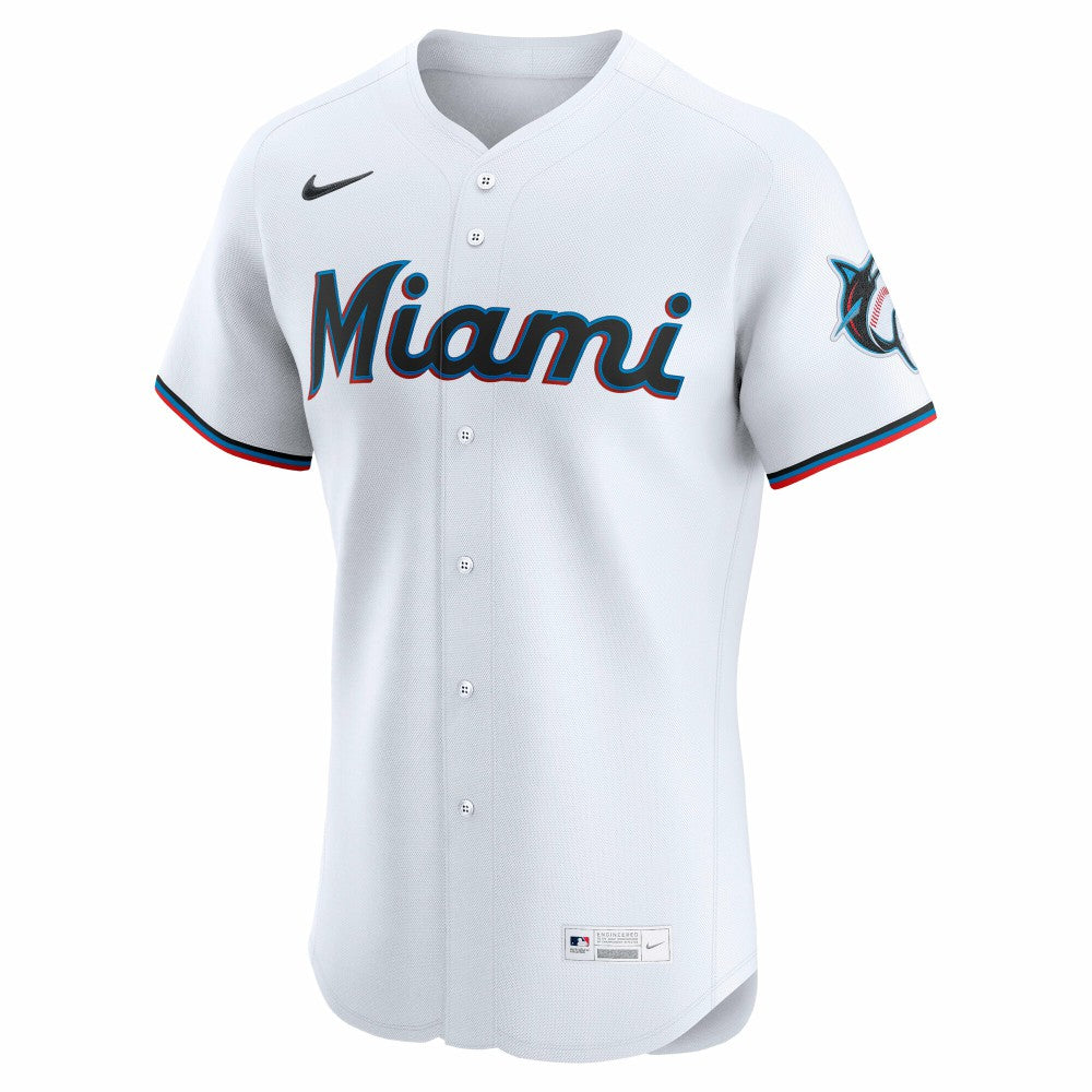 White Sandy Alcantara Miami Marlins Nike Home Elite Jersey