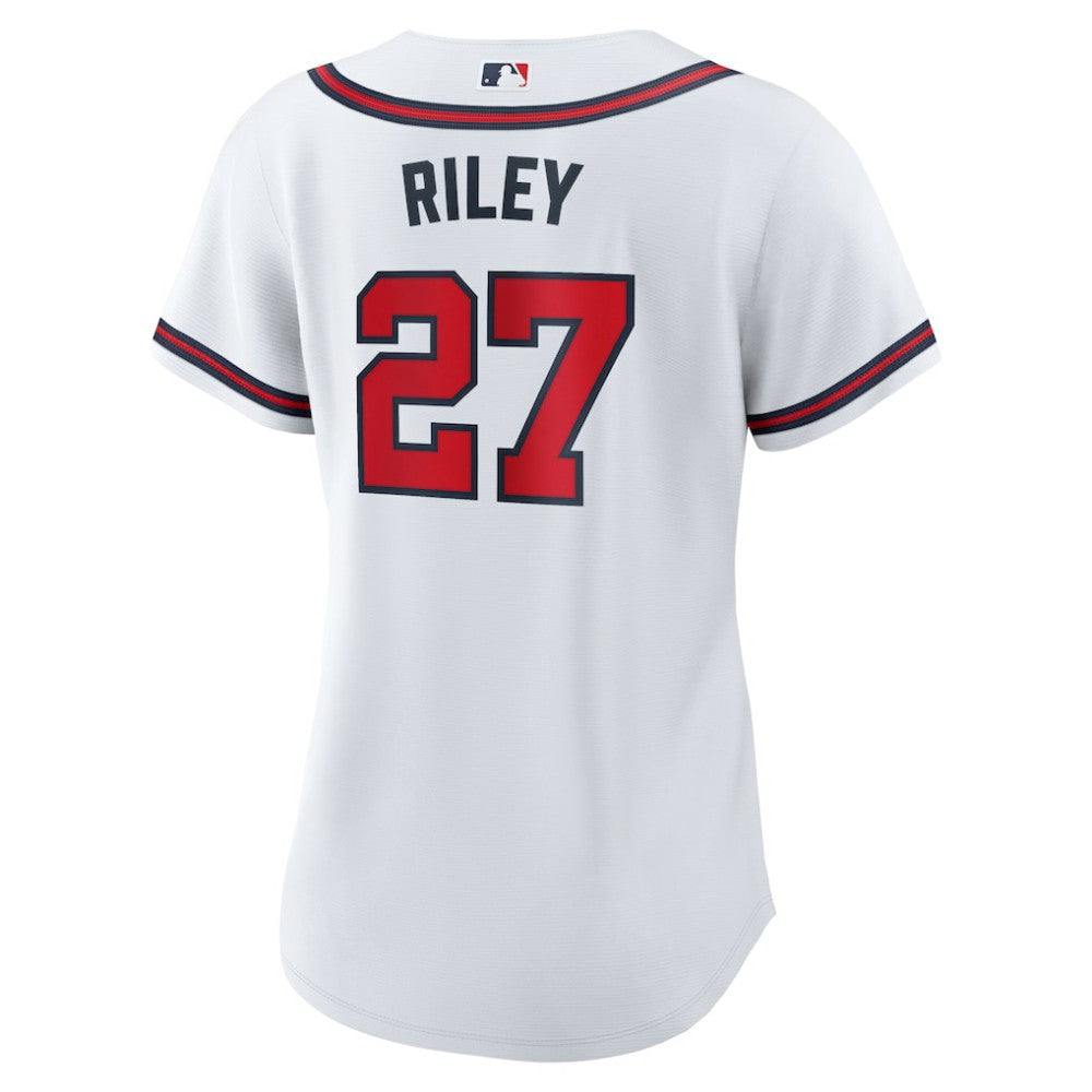 White Austin Riley Atlanta Braves Nike Women's Home Replica Jersey