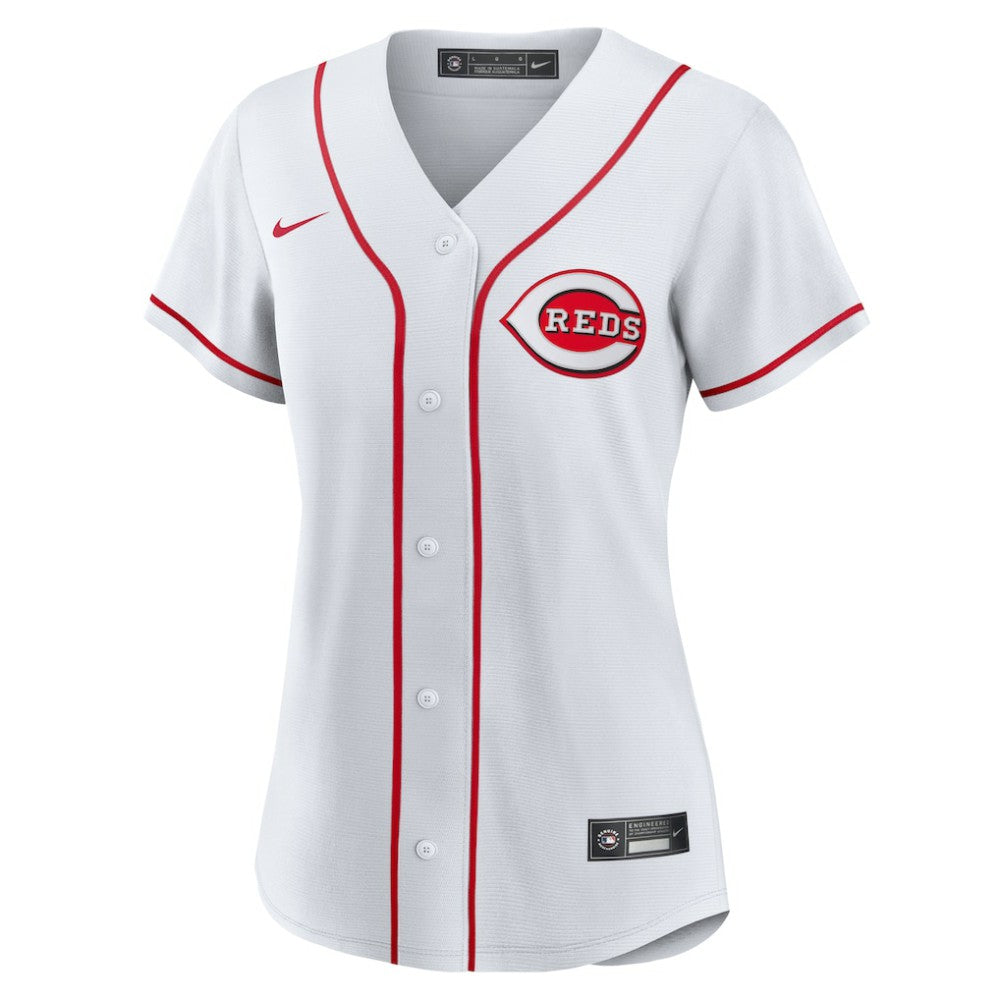 White Tyler Stephenson Cincinnati Reds Nike Women's Home Replica Jersey