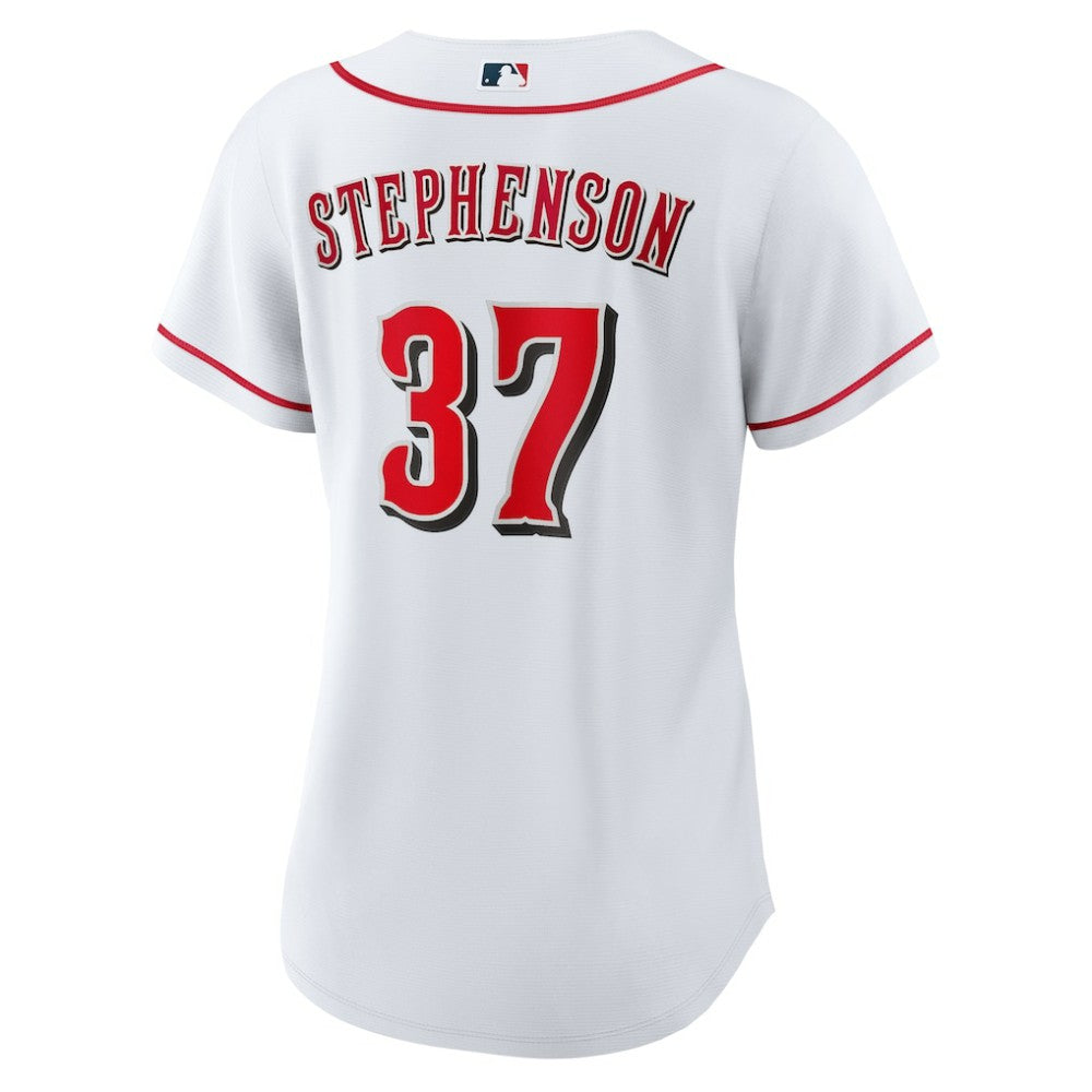 White Tyler Stephenson Cincinnati Reds Nike Women's Home Replica Jersey