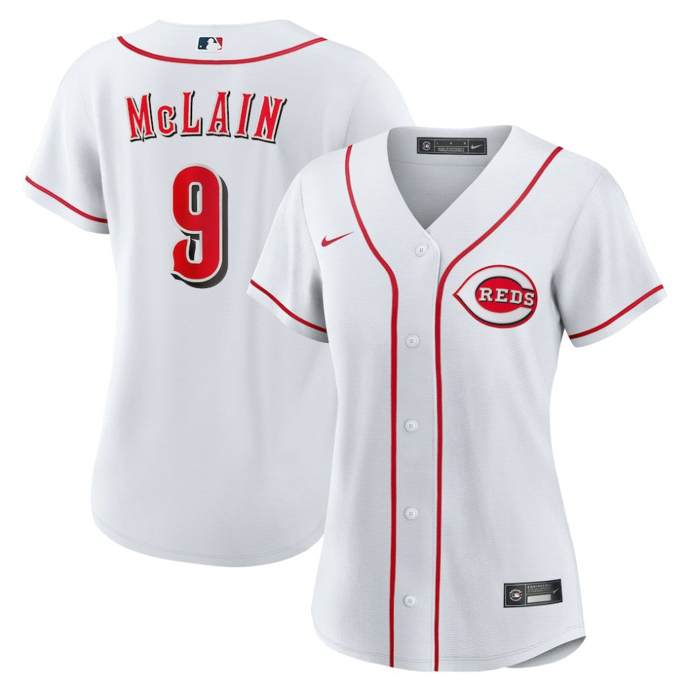 White Matt McLain Cincinnati Reds Nike Women's Home Replica Jersey