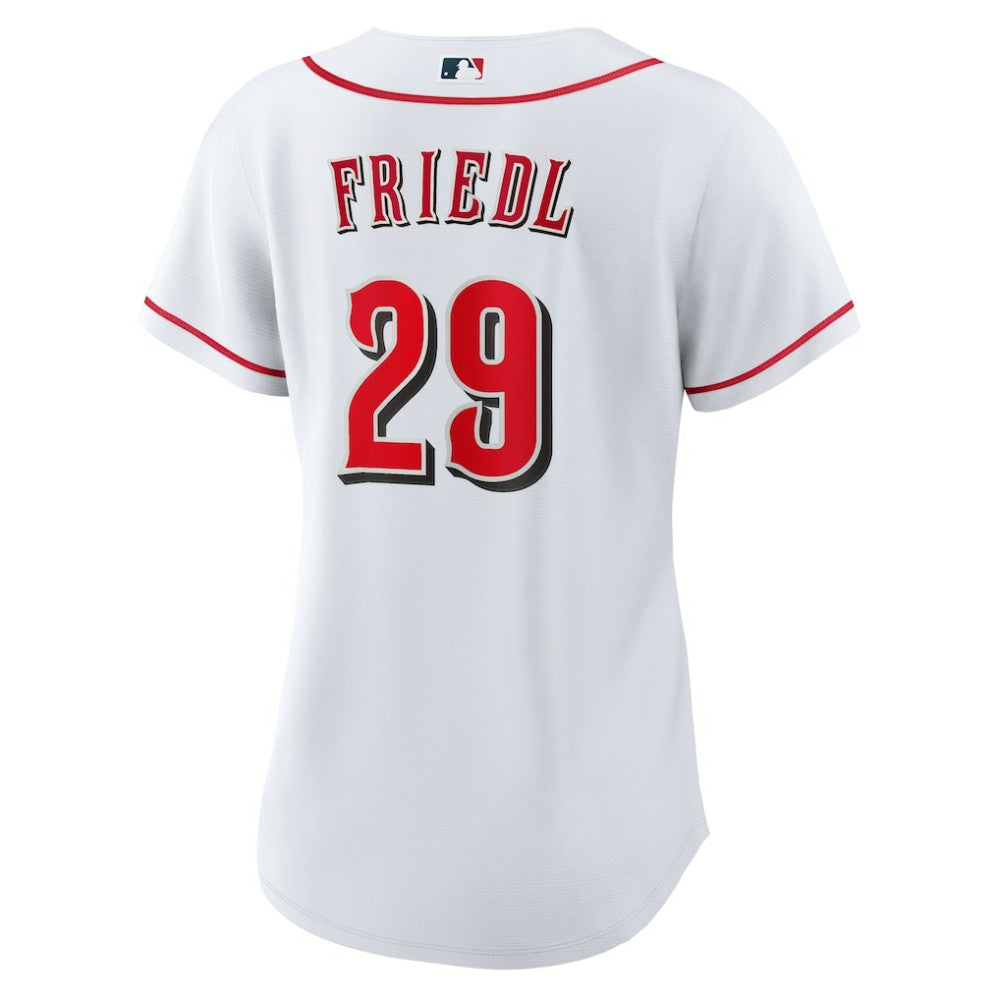 White TJ Friedl Cincinnati Reds Nike Women's Home Replica Jersey