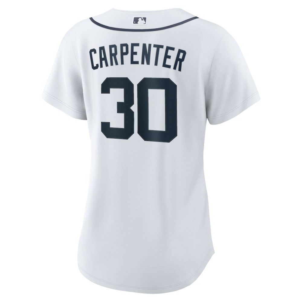 White Kerry Carpenter Detroit Tigers Nike Women's Home Replica Jersey