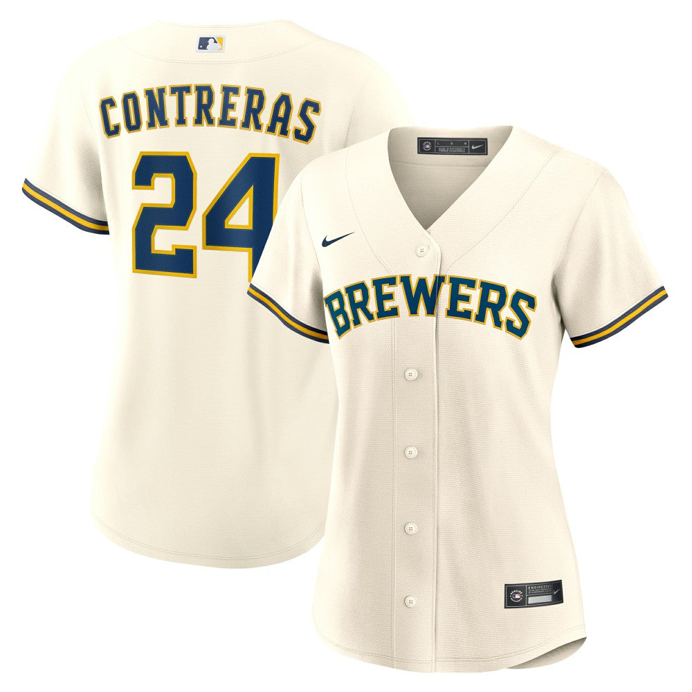 Cream William Contreras Milwaukee Brewers Nike Women's Home Replica Jersey