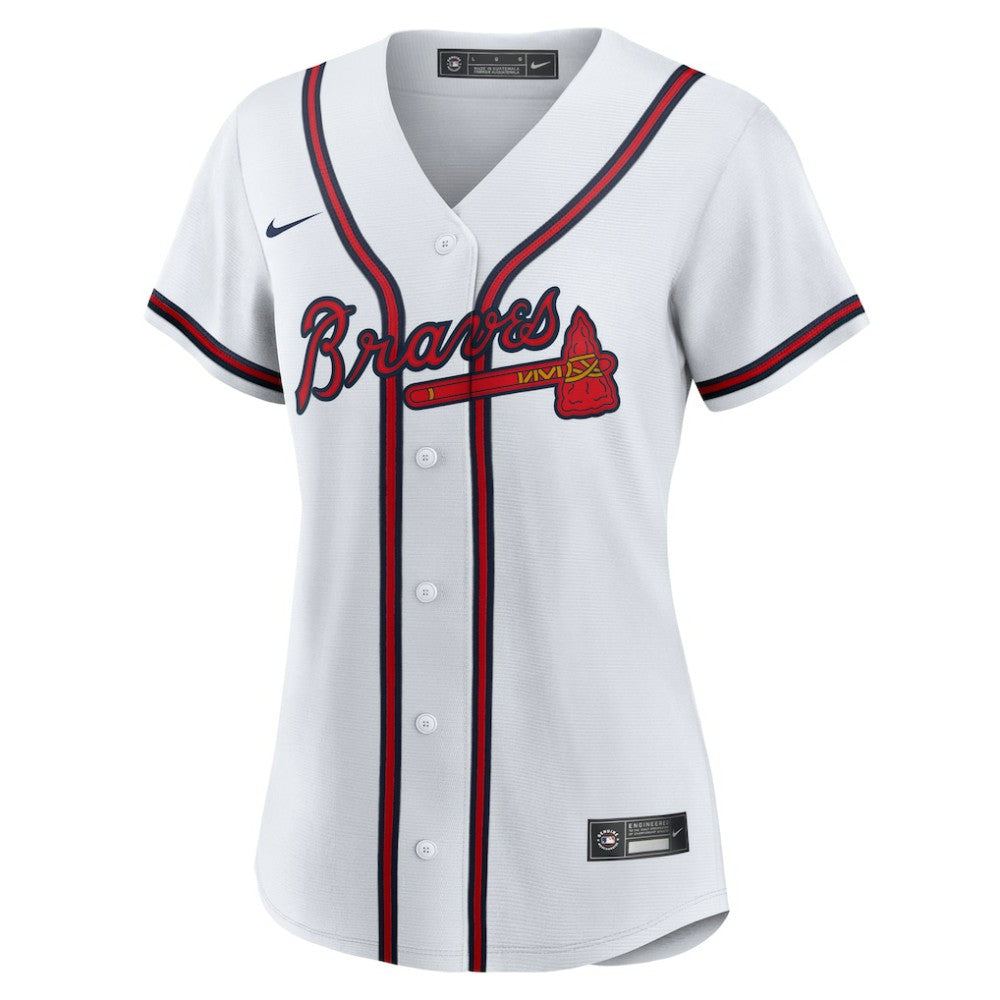 White Spencer Strider Atlanta Braves Nike Women's Home Replica Jersey