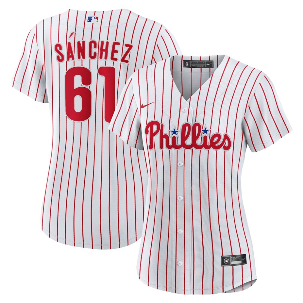 White Cristopher Sanchez Philadelphia Phillies Nike Women's Home Replica Jersey