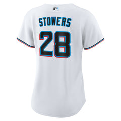 White Kyle Stowers Miami Marlins Nike Women's Home Replica Jersey