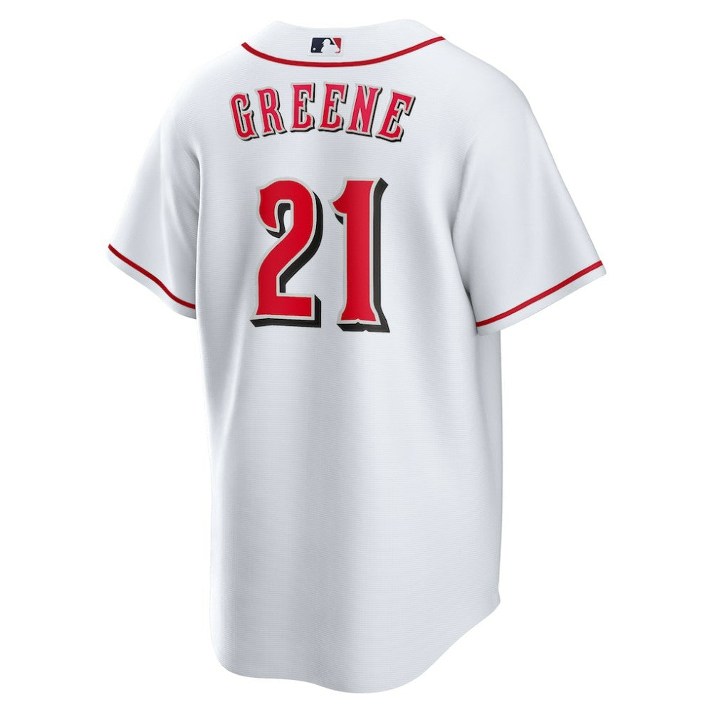 White Hunter Greene Cincinnati Reds Nike Home Replica Jersey