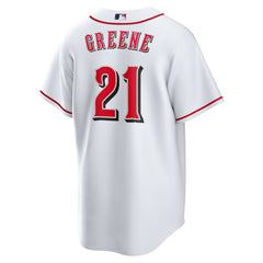 White Hunter Greene Cincinnati Reds Nike Home Replica Jersey