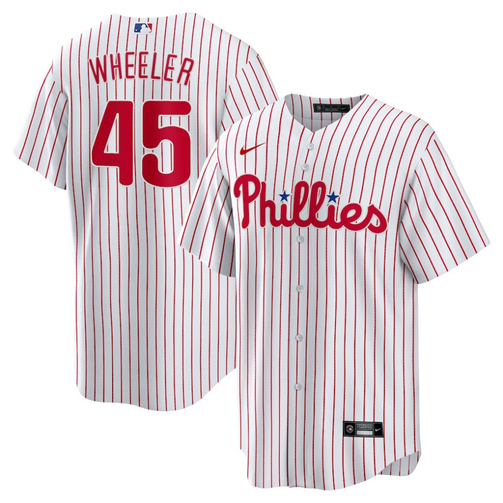 White Zack Wheeler Philadelphia Phillies Nike Home Replica Jersey