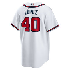 White Reynaldo Lopez Atlanta Braves Nike Home Replica Jersey