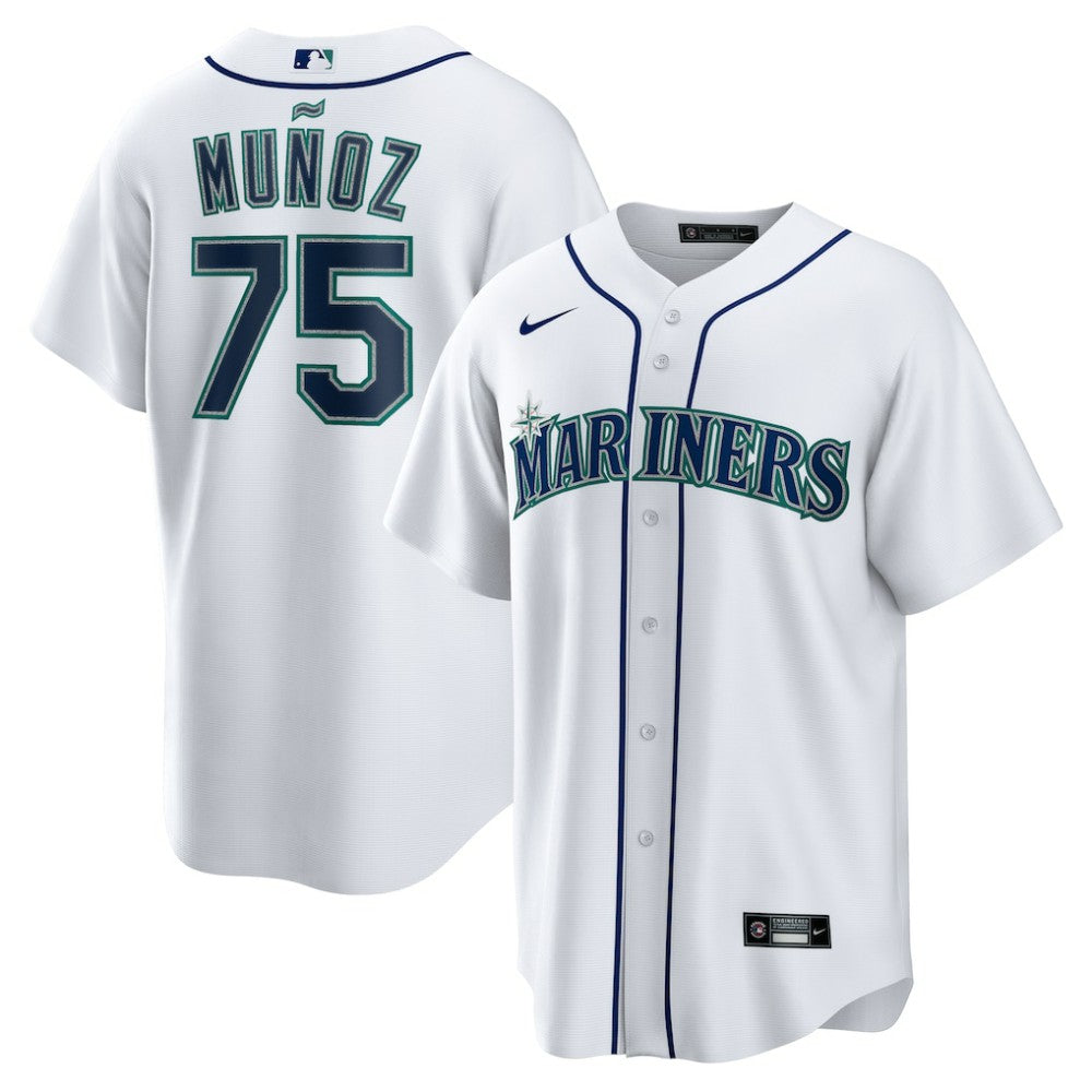 White Andres Munoz Seattle Mariners Nike Home Replica Jersey