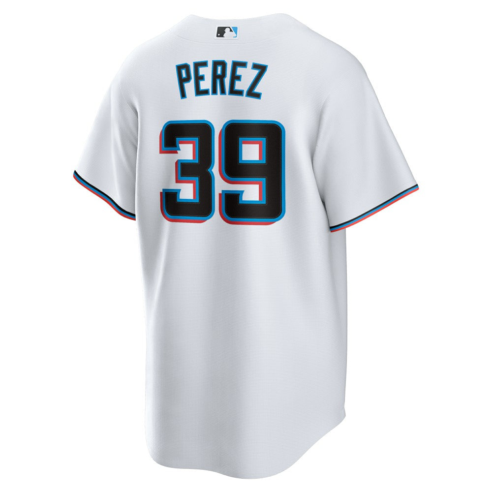White Eury Perez Miami Marlins Nike Home Replica Jersey
