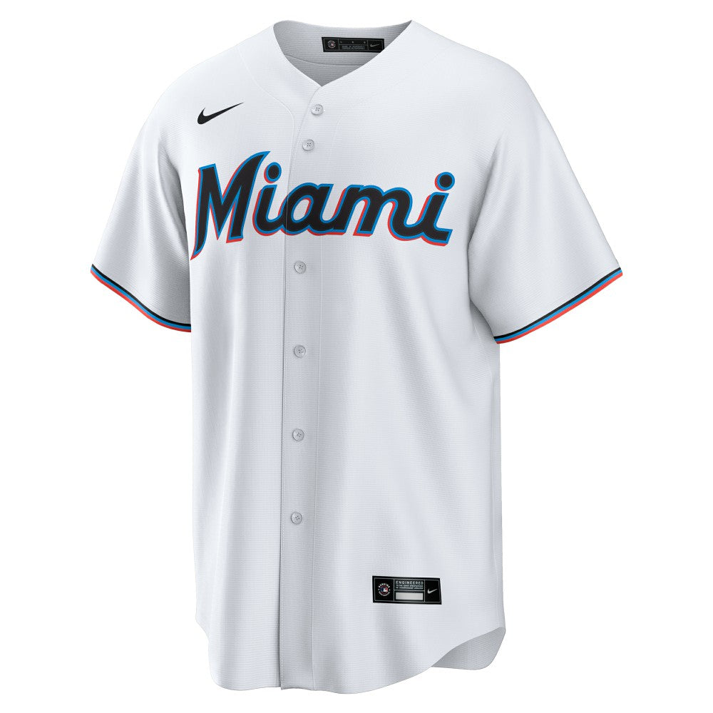 White Xavier Edwards Miami Marlins Nike Home Replica Jersey