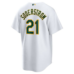 White Tyler Soderstrom Athletics Nike Home Replica Jersey