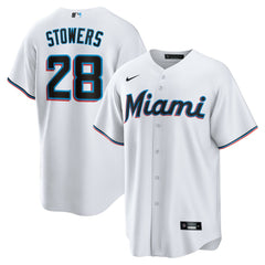 White Kyle Stowers Miami Marlins Nike Home Replica Jersey