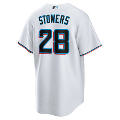White Kyle Stowers Miami Marlins Nike Home Replica Jersey