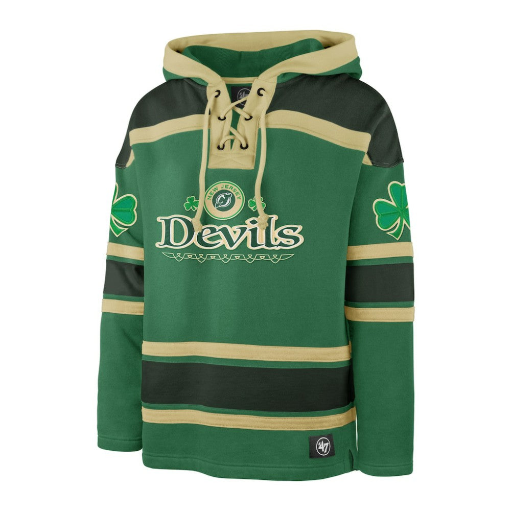 NHL New Jersey Devils '47 St. Patrick's Day McLucky Superior Lacer Pullover Hoodie