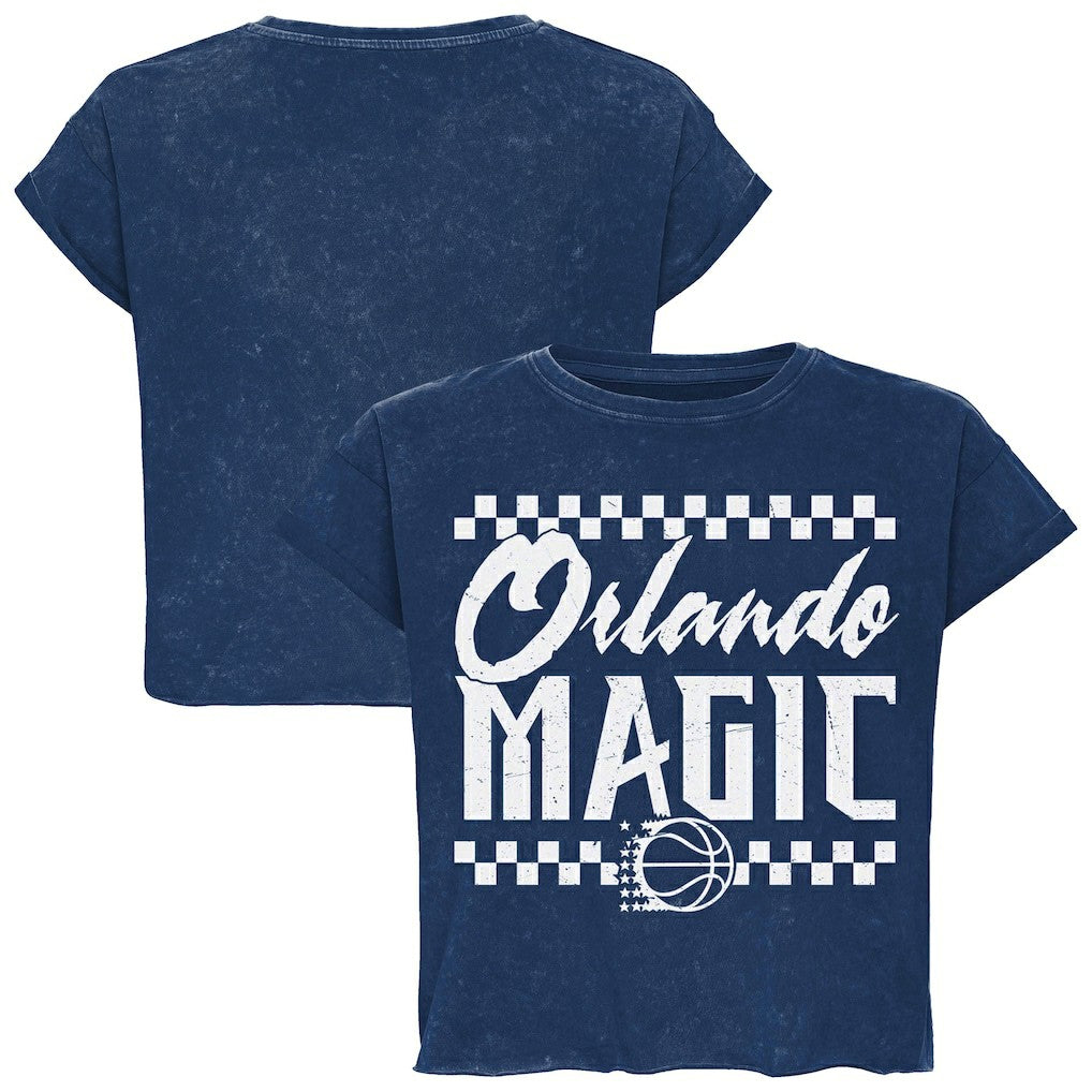 Orlando Magic Sportiqe Unisex Rock & Roll Collection Gwen Premium Mineral Wash Cropped T-Shirt
