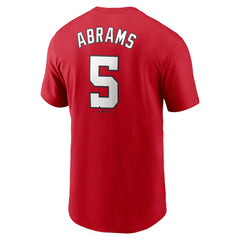 Red CJ Abrams Washington Nationals Nike Fuse Name & Number T-Shirt
