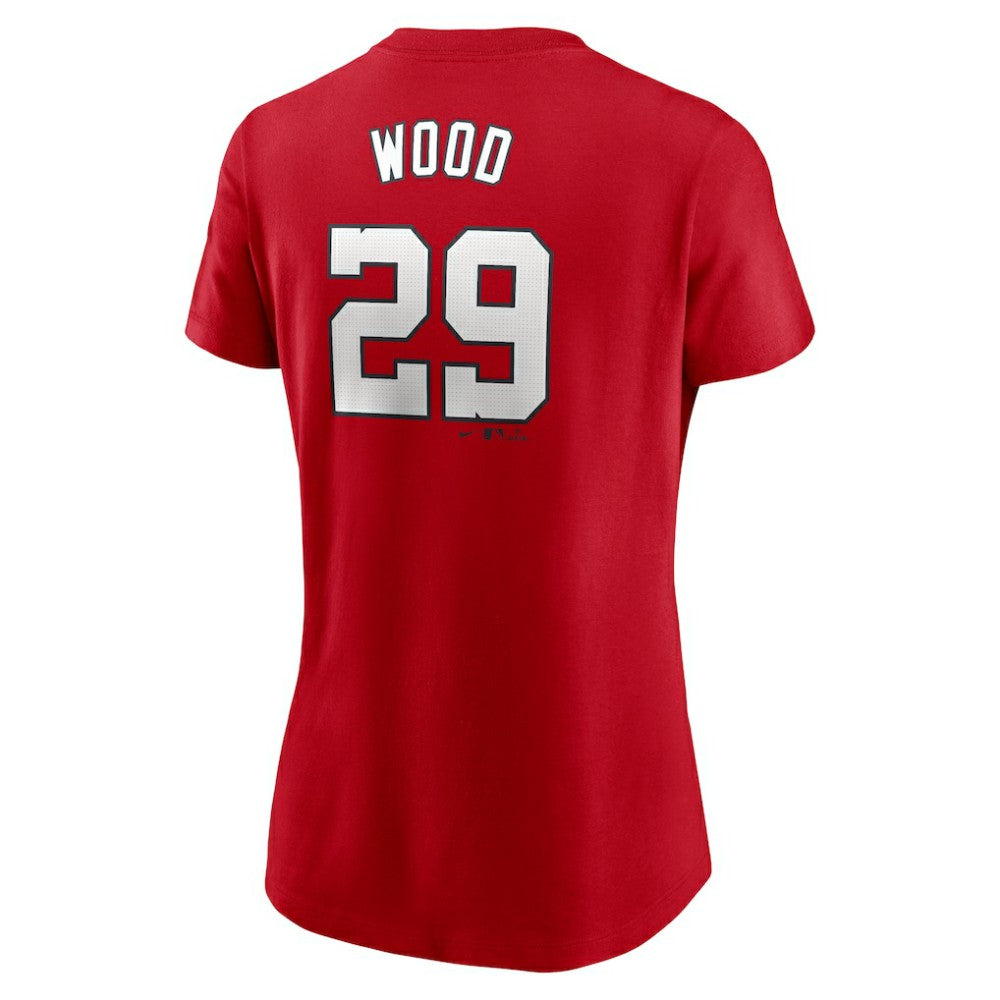 Red James Wood Washington Nationals Nike Women's Cooperstown Collection Fuse Name & Number T-Shirt