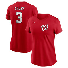 Red Dylan Crews Washington Nationals Nike Women's Cooperstown Collection Fuse Name & Number T-Shirt